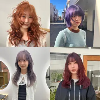 ロング カラー ベージュ⟡˖ブリーチ ˖ ࣪⊹あずきのヘアスタイル