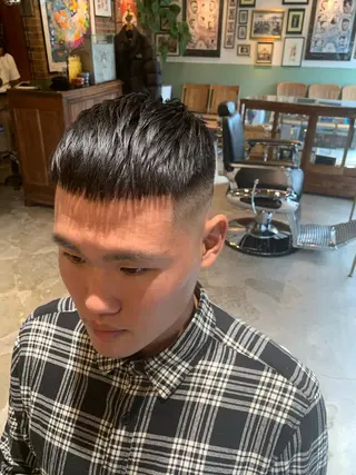 ショート メンズ BARBER SHOP NEW  STANDARD所属・アルガ ダイキのヘアスタイル