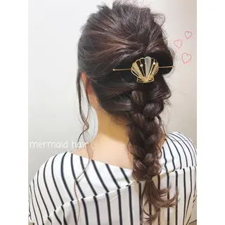 ロング ヘアアレンジ シアーベージュニスト 🥣大石亜里紗のヘアスタイル