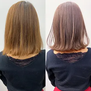 セミロング カラー パーマ ヘアアレンジ 【N°deseo】 吉祥寺のヘアスタイル