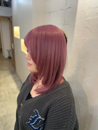 ミディアム ブリーチモデル募集 メンズカット藤野のヘアスタイル