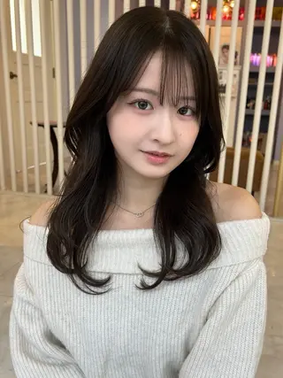 ロング カラー 藤間 帆乃夏（とうまほのかのヘアスタイル