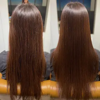 ロング パーマ 韓国風レイヤーカット 💎髪質改善"yuiのヘアスタイル