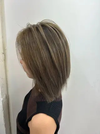 ミディアム カラー 下妻 カラーエクステ難波のヘアスタイル