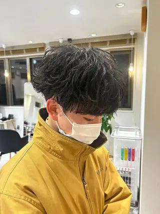 ショート パーマ メンズ AI TOKYO men’s  横浜所属・メンズ支持数No.1 👑リュウ👑のヘアスタイル