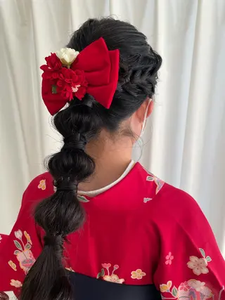 ヘアアレンジ 内田温子大人女性 ハイライト、ボブのヘアスタイル