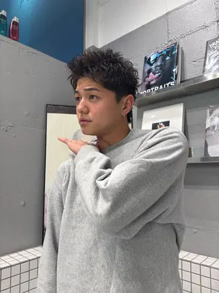 パーマ 🦋女子ウケメンズ パーマYUI🦋のヘアスタイル