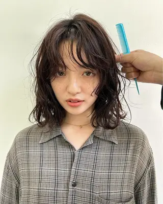 ミディアム パーマ tricca  ginza所属・ボブ・レイヤー ・パーマ【iri】のヘアスタイル