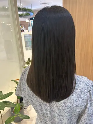 ミディアム カラー 艶質改善/縮毛矯正 ササキナツミのヘアスタイル