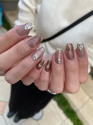 ロング カラー ヘアアレンジ キッズ ネイル マツエク・マツパ アイブロウ 福田 加奈のネイルデザイン