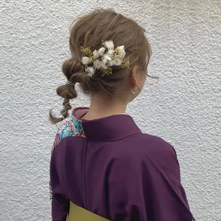 ミディアム ヘアアレンジ 野々村 朋美のヘアスタイル