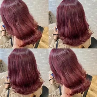 セミロング カラー 艶カラー/韓国顔周り 🎀mamiのヘアスタイル