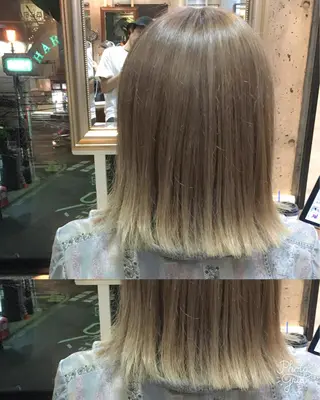 ミディアム カラー 北條 優輝のヘアスタイル