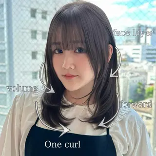 ミディアム カラー ブリーチなし/レイヤ ー特化🌈Tommyのヘアスタイル