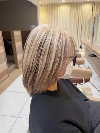 ミディアム カラー ハイトーンカラー☁️ 西條 楓花のヘアスタイル