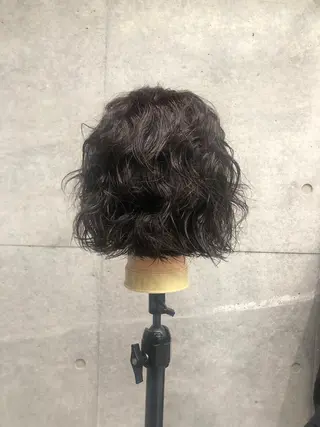 ショート パーマ ヘアアレンジ rii-🩰 トレンド韓国ヘアのヘアスタイル