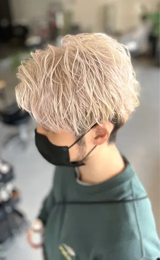 ショート カラー パーマ ヘアアレンジ メンズ APSEE メンズカラー特化のヘアスタイル