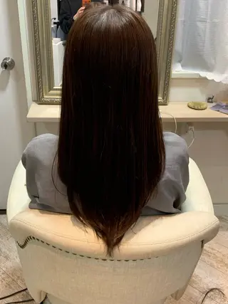 ロング カラー 山本 優音のヘアスタイル