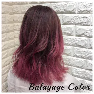 セミロング カラー EGAO所属・yuuka🌻 ハイライト/艶カラーのヘアスタイル