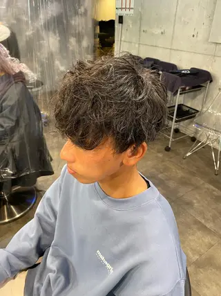 ショート パーマ メンズ 🟦ニュアンス/メン ズパーマ横浜🟦のヘアスタイル