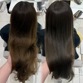 ロング カラー 内田 志乃のヘアスタイル