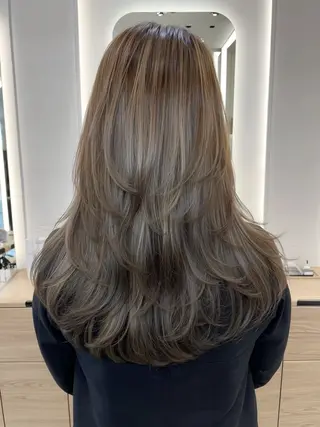 ロング 面長/丸顔 小顔レイヤー|橋本のヘアスタイル