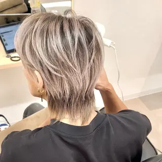 ミディアム カラー ボブ/韓国ボブ/ブリ ーチ/鈴木康平のヘアスタイル