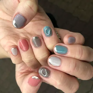 ロング カラー ヘアアレンジ キッズ ネイル マツエク・マツパ 福田 加奈のネイルデザイン