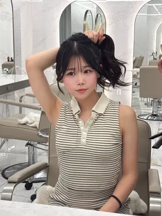 ロング のり🐼顔まわり/ 韓国/レイヤーカットのヘアスタイル