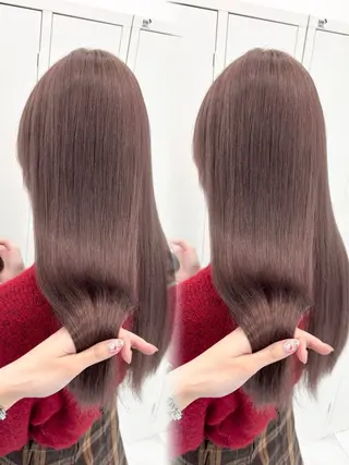 セミロング カラー 盛れる顔周り🤍渋谷 Risa🎀のヘアスタイル