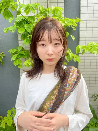 ミディアム カラー 高橋 みく/ minim 暖色のヘアスタイル