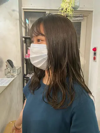 ミディアム カラー IVORY.所属・🟩白髪ぼかし/ボブ /ショートヘア/大司のヘアスタイル