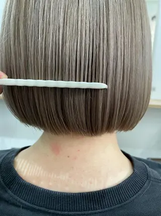 ショート カラー パーマ/透明感カラー /ボブ/吉田一生のヘアスタイル