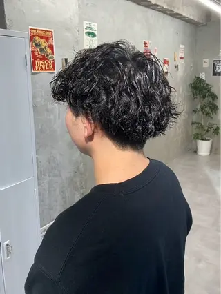 ショート パーマ メンズ door white hideのヘアスタイル