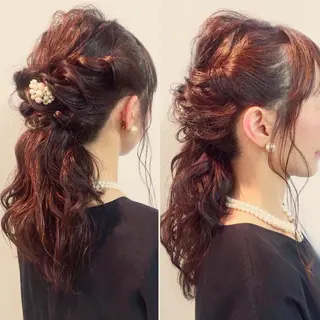 ヘアアレンジ 安永 涼のヘアスタイル