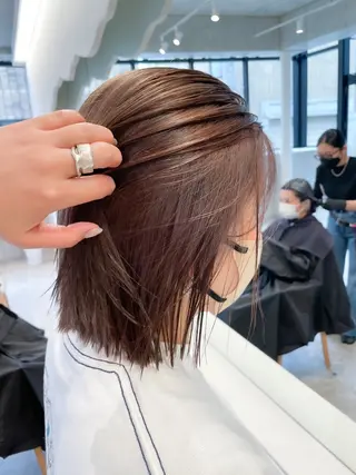 ショート カラー ヘアアレンジ ミニボブ/ブリーチ 🌈MISATOのヘアスタイル