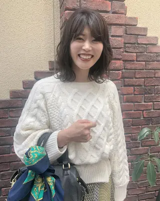 ミディアム カラー nakahara madokaのヘアスタイル
