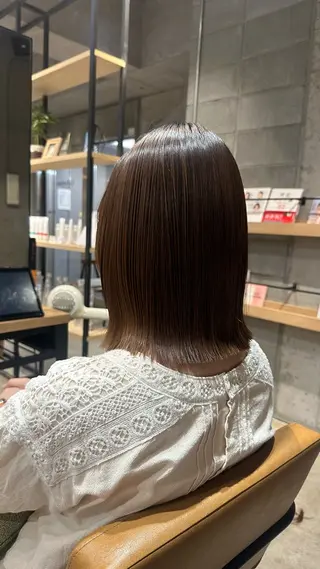 ミディアム 韓国レイヤー・ボブ/ 暖色⭐️優香⭐️のヘアスタイル