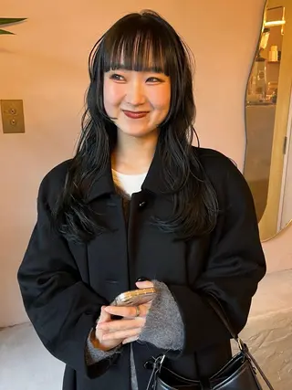 セミロング カラー iru所属・レイヤーカット/ ハイトーン/mikiのヘアスタイル