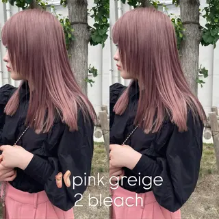 カラー 🎗️ブリーチ 🎗️ダブルカラーのヘアスタイル