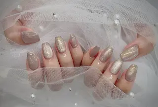 ネイル I-nailロング /ワンホン/キラキラのネイルデザイン