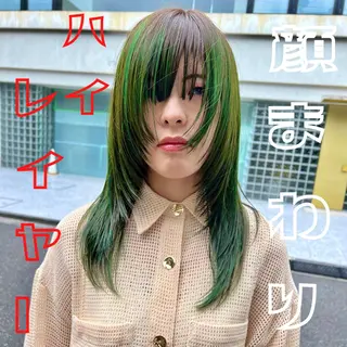 セミロング 【ロングウルフカット 姫カット】伊藤裕哉のヘアスタイル