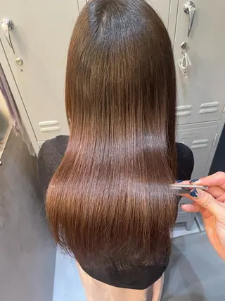 ロング カラー 髪質改善× ハイライト溝江のヘアスタイル