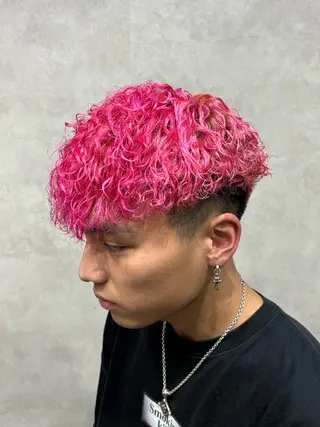 カラー パーマ メンズ EDEN店長／ 短髪／パーマ職人🔥のヘアスタイル