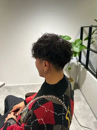 パーマ メンズ 松本 玲菜のヘアスタイル