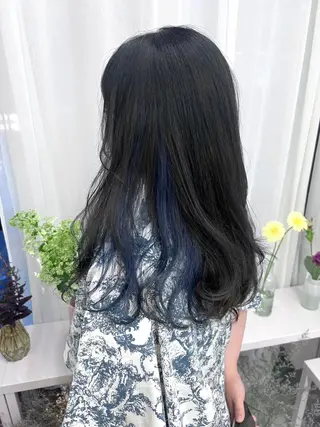 セミロング カラー NIKO/名古屋/ 伏見/花屋併設のヘアスタイル