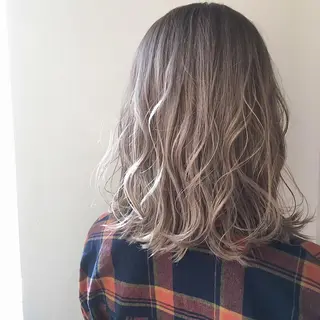 ミディアム カラー パーマ 💘透明感カラー💘 沖本 将宏のヘアスタイル