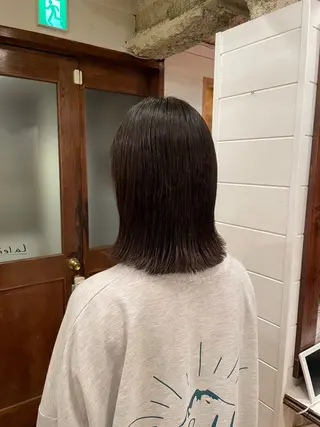 ミディアム ボブ/縮毛矯正/レイ ヤー♡Natsukiのヘアスタイル