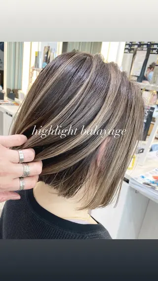 ショート カラー 大宮/バレイヤージュ 髪質改善/澤田隆誠のヘアスタイル