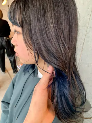 ミディアム カラー ピンクベージュ/新潟 万代/高橋桃葉🍑のヘアスタイル